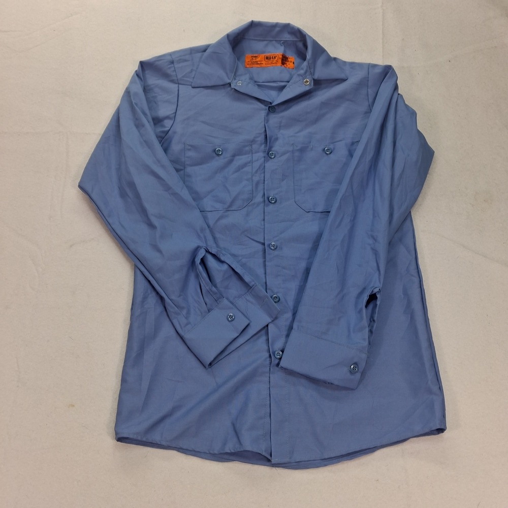 Red Kap Shirt Mens S SP14MB6 Light Blue Long Sleeve Button Down Work Nwot